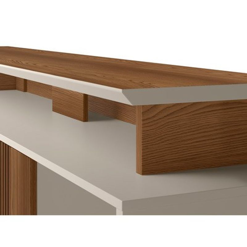 rack para tv até 70" linea brasil leblon freijó e off white