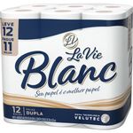 papel higiênico la vie blanc neutro leve 12 compre 11 azul