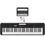 teclado casio casiotone modelo estudante ct-s200bkc2-br, preto