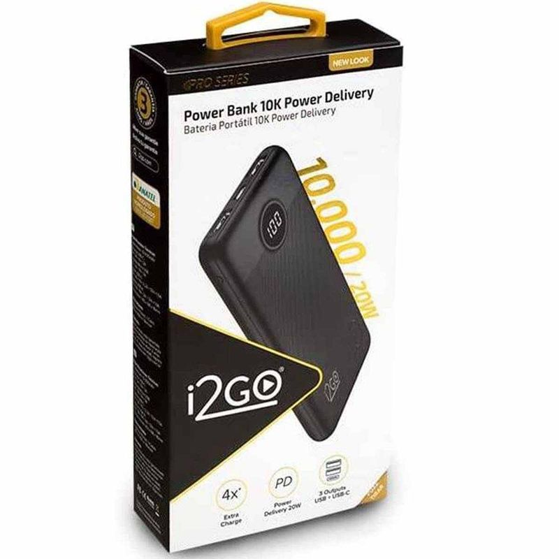 carregador portátil i2go ultra rápido 10000mah - 1463