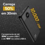 carregador portátil i2go ultra rápido 10000mah - 1463