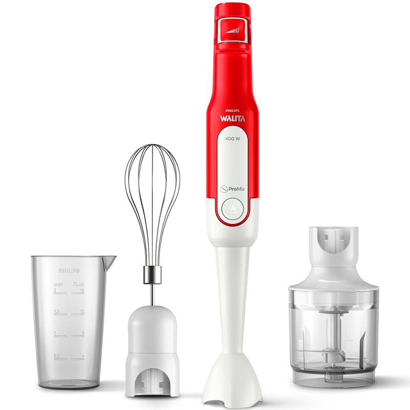 mixer philips walita daily, potência 400w, capacidade 01 litro, tensão elétrica, tecnologia pro mix, vermelho - ri2622