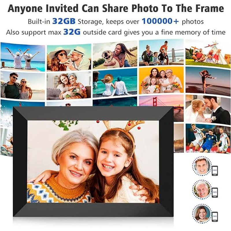 porta-retrato digital maxangel hd preto a-bi