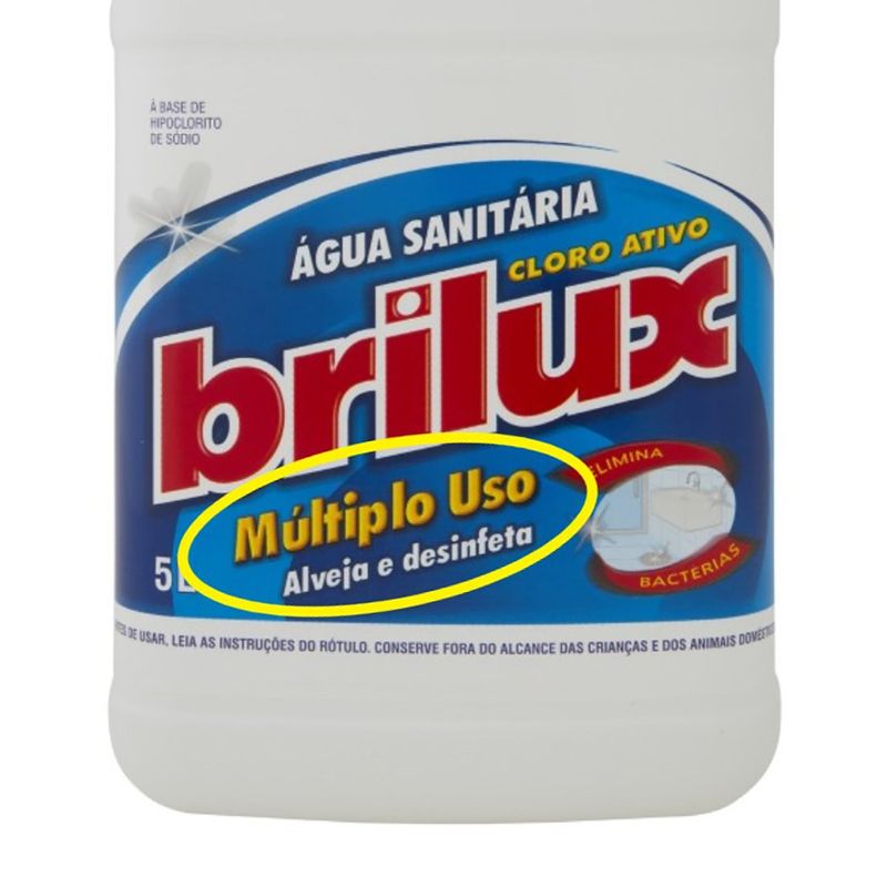 água sanitária brilux 5l