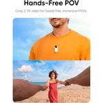 mini câmera de ação insta360 go 3 para vlogger 64gb branco a-bi