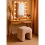 puff marjom curvo 40x30x45cm veludo monteiro (mp)