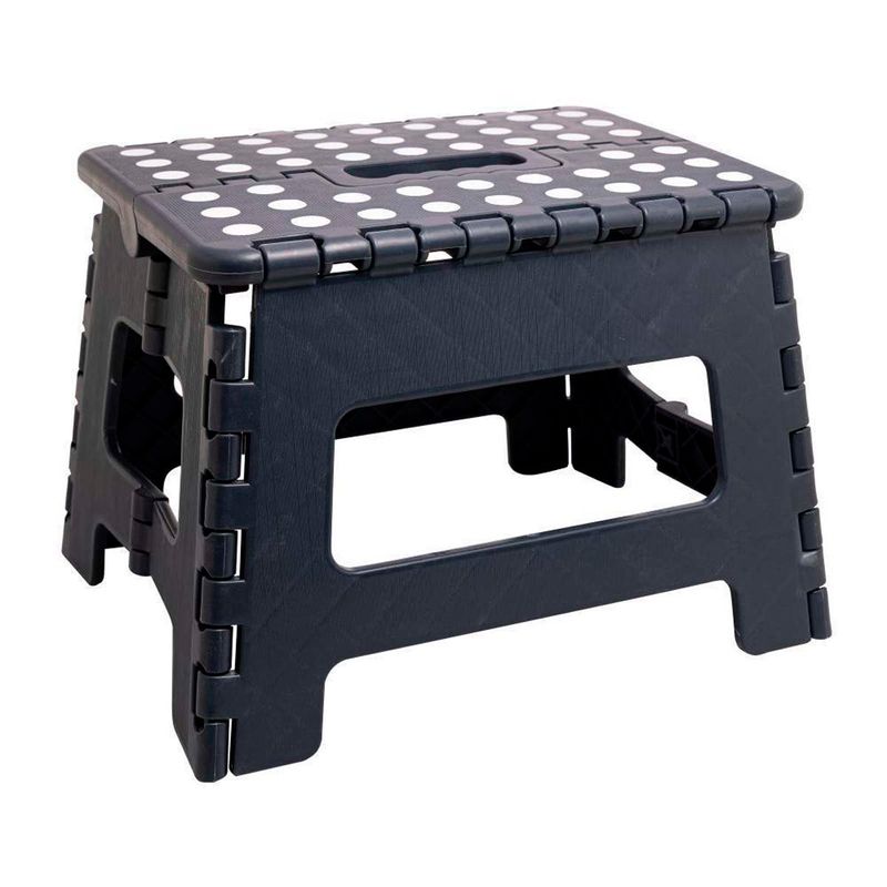 banquinho dobrável multiuso lyor plástico 22cm cinza 220174