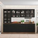 armário aéreo itatiaia exclusive 2 portas com vidro preto 3500001782