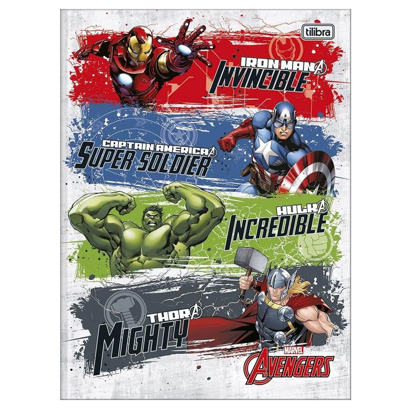 caderno brochurão tilibra 80 folhas avengers sortido - 308986
