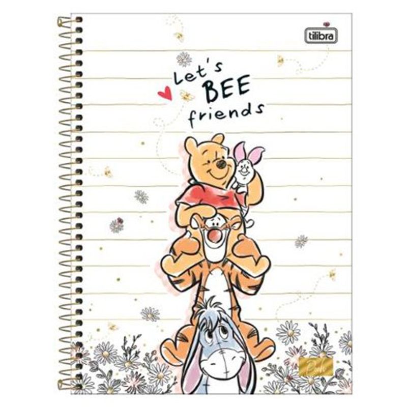 caderno espiral tilibra 01 matéria pooh sortido - 308285