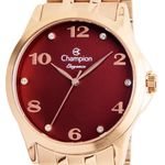 relógio feminino champion analógico rosé cn26260i
