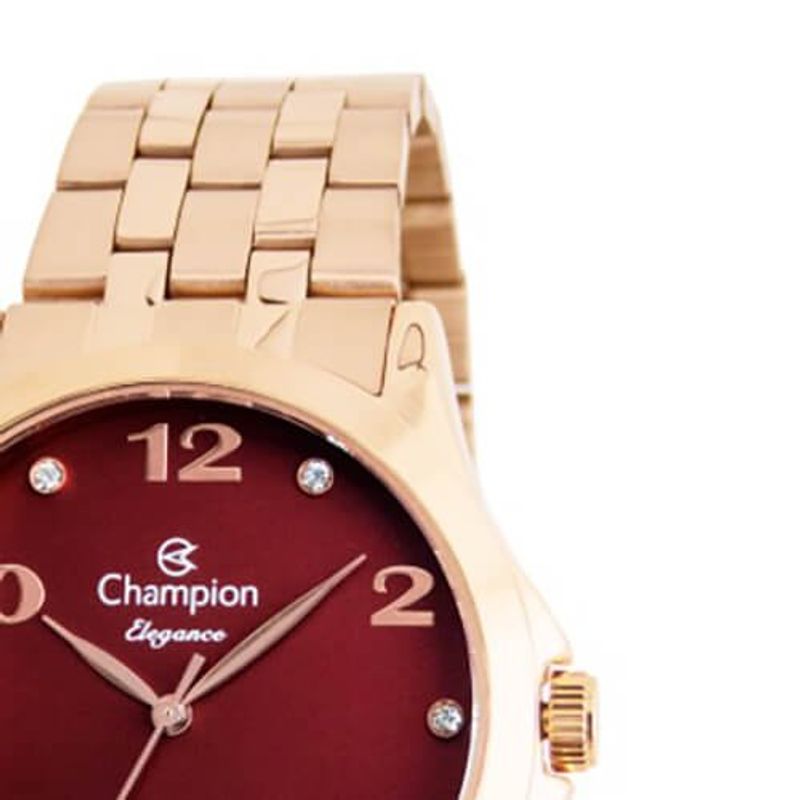 relógio feminino champion analógico rosé cn26260i