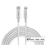 cabo usb-c intelbras lightning 1,5m nylon branco eual 15nb (mp)