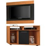 rack com painel para tv até 43" notável freijó trend e preto 52146