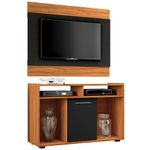 rack com painel para tv até 43" notável freijó trend e preto 52146