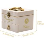 caixa de jóias calidaka musical com bailarina giratória branco a-bi