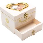 caixa de jóias calidaka musical com bailarina giratória branco a-bi