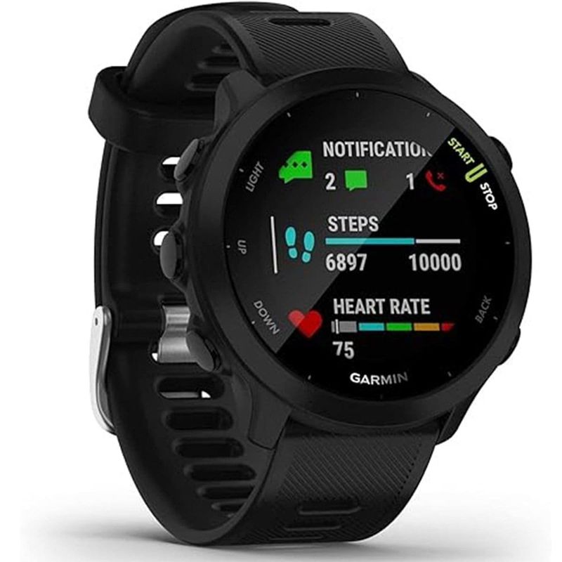 smartwatch garmin forerunner 55 gps preto a-bi