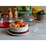 boleira prato coza cozy média com cúpula transparente 25cm vermelho bold - 10136/3465