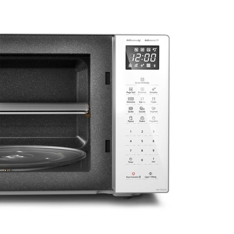 micro-ondas panasonic st65lwrun 34 litros branco