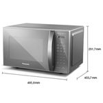 micro-ondas panasonic dupla refeição 27l cinza - st55lmru