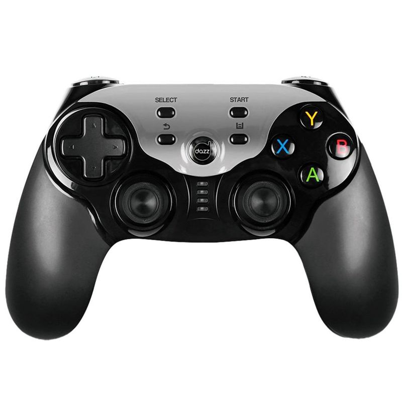 controle dazz cyborg dual shock, design ergonômico, conexão usb, 16 botões, compatível com ps3, pc, android - 62000058