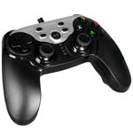 controle dazz cyborg dual shock, design ergonômico, conexão usb, 16 botões, compatível com ps3, pc, android - 62000058