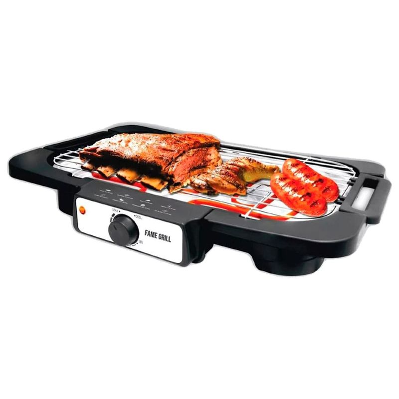 churrasqueira elétrica fame grill multiuso 127v 1800w (mp)