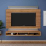 painel para tv artely até 75" imperio carvalho e cinza