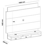 painel para tv artely até 75" imperio carvalho e cinza