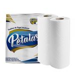 papel toalha pétalas multiuso com 2 rolos 60 toalhas 21cm x 20cm