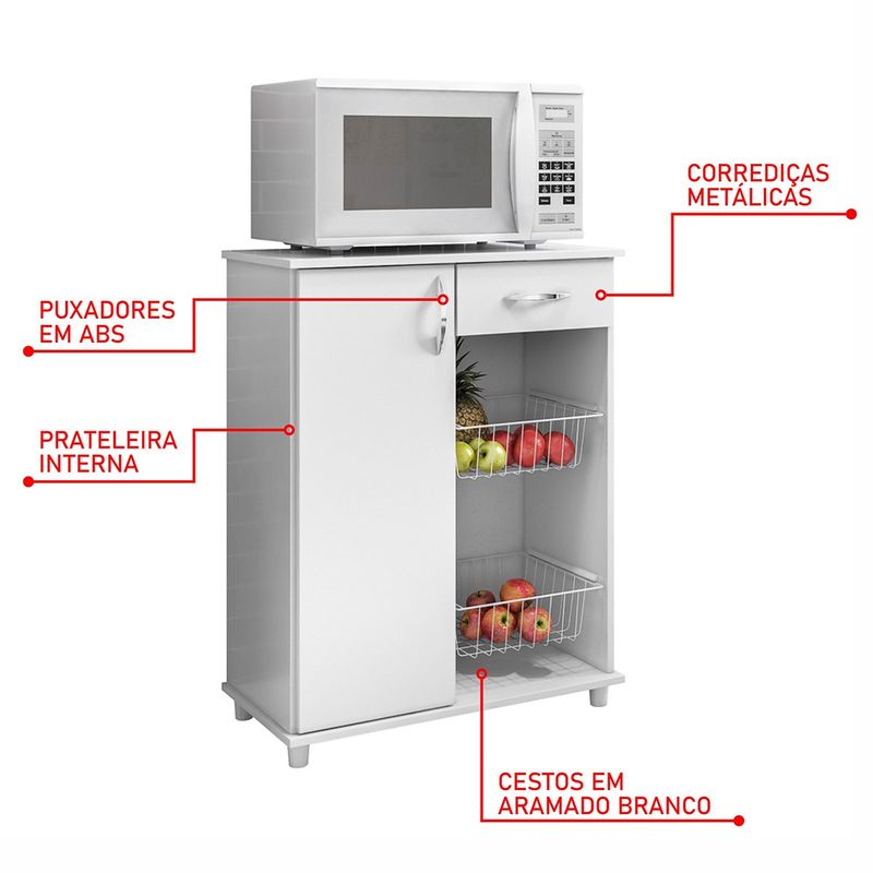 armário com fruteira notável belize branco 55088