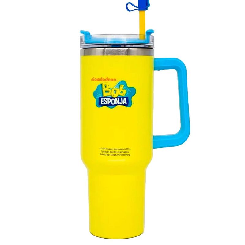 copo térmico zonacriativa com pingente bob esponja 1,15l (mp)