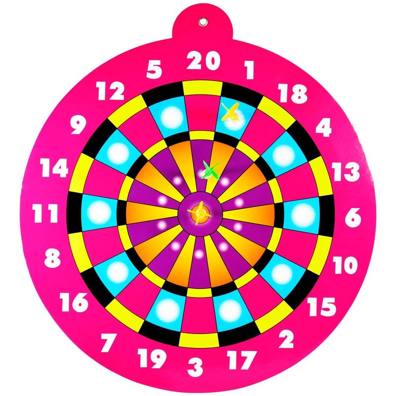 jogo de dardos redstar magnético 32cm colorido 4 peças (mp)