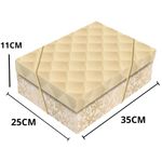 caixa de presente cromus luxuria retangular ouro 35x25cm (mp)