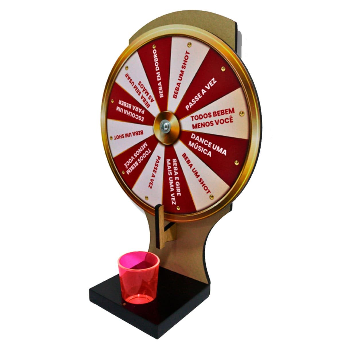 Jogo Roleta Russa Port Sul MDF 36cm Com Copo De Shot 1L (MP)