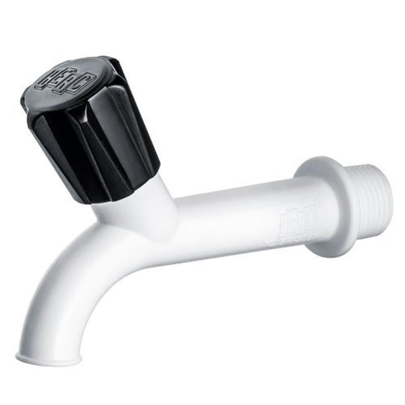 torneira plástica para tanque herc bitola 1/2 branca 10cm (mp)