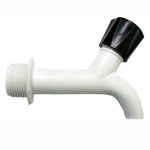 torneira plástica para tanque herc bitola 1/2 branca 10cm (mp)