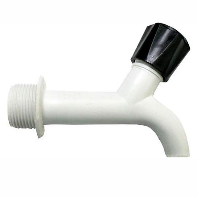 torneira plástica para tanque herc bitola 1/2 branca 10cm (mp)