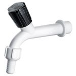 torneira plástica para tanque herc com bico 1/2 branca 10cm (mp)