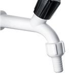 torneira plástica para tanque herc com bico 1/2 branca 10cm (mp)
