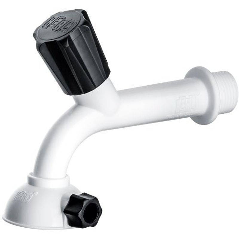 torneira plástica para cozinha herc 1/2 branca 10cm (mp)