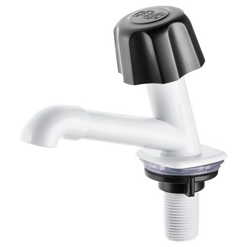 torneira plástica para lavatório herc 1/2 branco (mp)