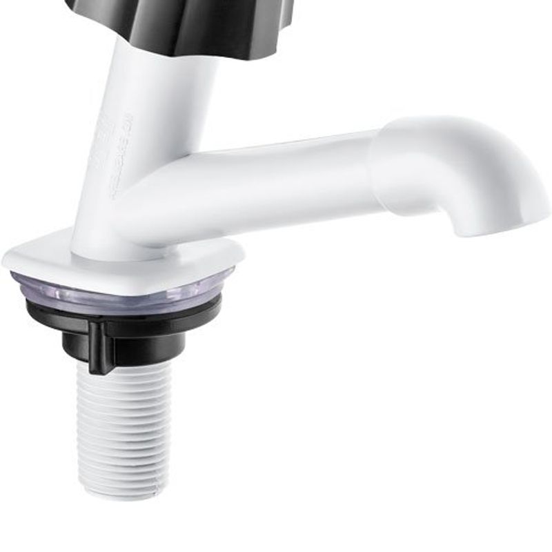 torneira plástica para lavatório herc 1/2 branco (mp)