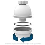 sifão universal com copo blukit para pia, tanque e lavatório branco (mp)