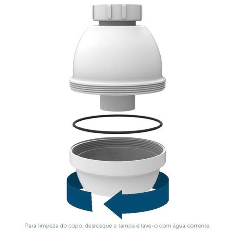 sifão universal com copo blukit para pia, tanque e lavatório branco (mp)