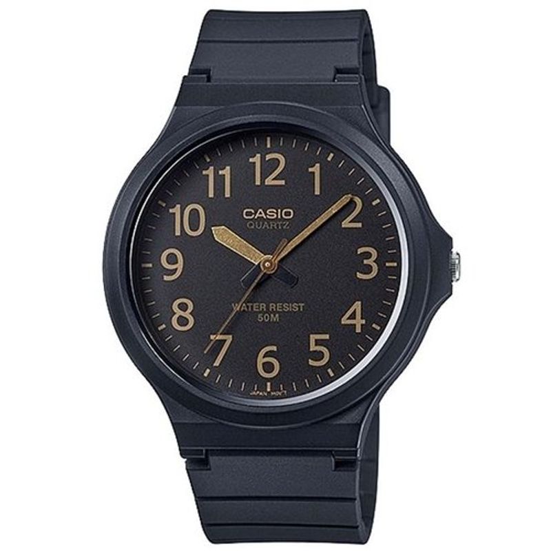 relógio de pulso casio standard analogo unissex caixa resina preto pulseira resina preto modelo mw-240-1b2vdf