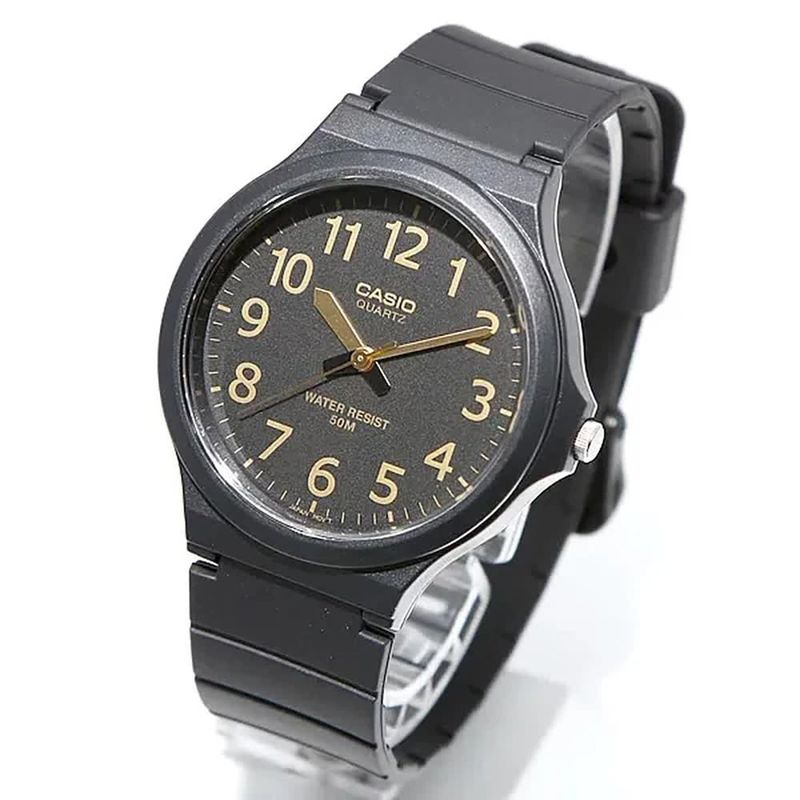 relógio de pulso casio standard analogo unissex caixa resina preto pulseira resina preto modelo mw-240-1b2vdf
