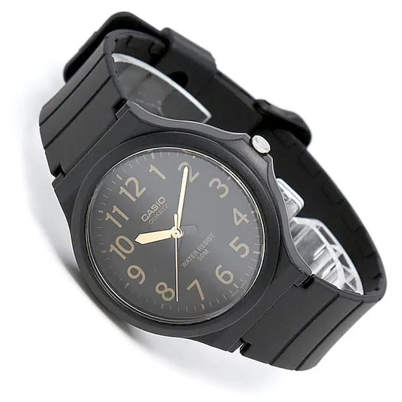 relógio de pulso casio standard analogo unissex caixa resina preto pulseira resina preto modelo mw-240-1b2vdf