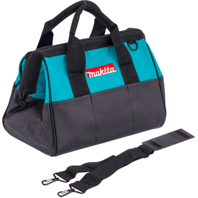 bolsa para ferramentas makita em lona azul e preta (mp)